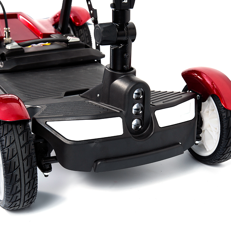 YL-211 Skuter Elektrik Pelancong 4 Roda untuk Warga Emas dengan Lampu Depan LED, Bakul