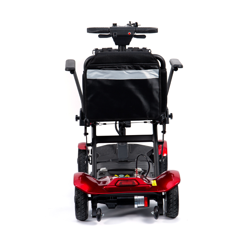 YL-211 Skuter Elektrik Pelancong 4 Roda untuk Warga Emas dengan Lampu Depan LED, Bakul